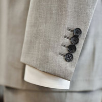 Costume en laine gris clair pour homme, de haute qualité, personnalisé, exclusif JERMAR, tenue formelle complète pour les mariages et les célébrations