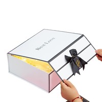 Ensemble de boîtes et sacs en carton, emballage, boîte cadeau à déplier avec ruban pour emballer des cadeaux, boîte pour portefeuille, ceinture, vêtements