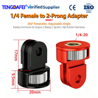 Adaptateur universel de montage sur trépied à vis 1/4 pour GoPro Hero Insta360 DJI OSMO - Conversion en aluminium CNC pour vélo et moto