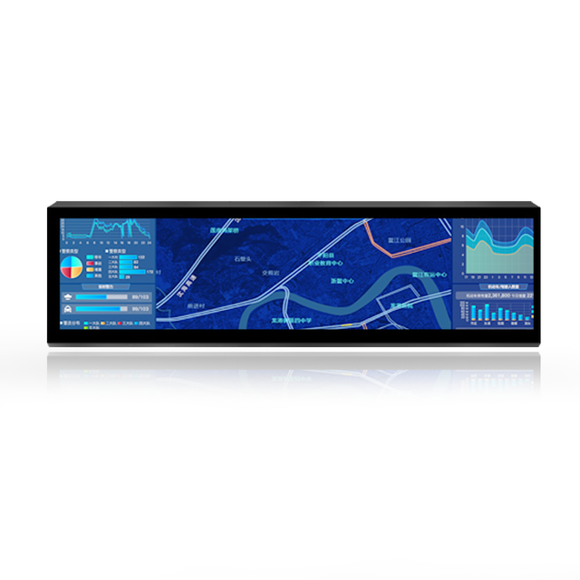 Wisecoco Ultra Wide Supermarket Shelves Stretched Bar Type LCD Monitor 8.8 Inch Digital Signage Advertising Screen