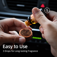 Diffuseur voiture TopOne de luxe en bois brésilien, clip écologique d'aromathérapie à l'huile essentielle et parfum naturel