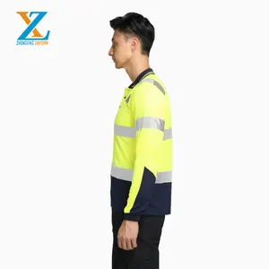 Polo reflectante de construcción de ropa de trabajo de seguridad reflectante de alta visibilidad Unisex de alta calidad