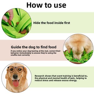 Tappetino in Feltro per <span class=keywords><strong>Cani</strong></span> per l'Allenamento Olfattivo, Gioco Puzzle Anti-Soffocamento per l'Alimentazione Lenta, Tappetino per Nascondere Cibo per <span class=keywords><strong>Cani</strong></span> - Offerta Speciale - Product Image 2