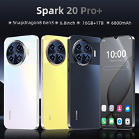 Version Globale Tecno Spark 20 Pro+ Débloqué 5G Android 14 Smartphone Robuste Écran LED Prise en Charge Espagnole 16 Go de RAM Batterie 7000 mAh