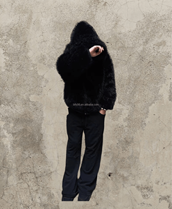 Sudaderas con cremallera personalizadas 500 GSM para hombre Boxy Zip Up Reversible Heavy Weight Oversized Cotton Fleece Fur Zipper Hoodie para hombres - Product Image 4