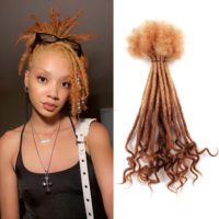 Extensions de Locs Vierges en Promotion – Locs Bouclées Faits Main avec Extrémités Frisées – Extensions de Dreadlocks à Pointes Bouclées