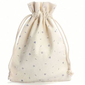 Wholesale Custom Organic Natural Printed Cotton Canvas <b>Drawstring</b> Bag Canvas Cotton <b>Pouch</b> <b>Drawstring</b> Bags - Product Image 5