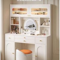 Meuble de chambre à coucher moderne de haute qualité avec miroir et éclairage LED pour appartement