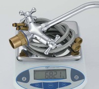 Mitigeur moderne à double poignée en laiton pour évier de cuisine Robinet d'évier de cuisine à bec pivotant à 360 ° Robinet d'évier à double commande pour lavabo