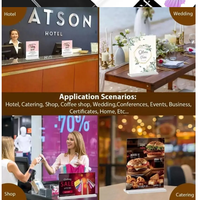Support de menu en acrylique double face A4/A5/A6, présentoir de table transparent pour restaurant, support pour photos et enseignes