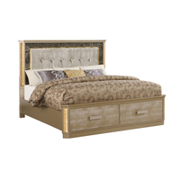 Vente en gros de lits king-size en bois de luxe, ensembles de meubles de chambre classiques