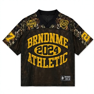 Premium Printed American Football Mesh Jersey Custom Logo Breathable Fabric Custom Name Number Team Wear Custom Colors Sizes - Product Image 1