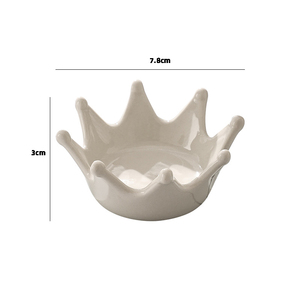 Tiara hecha a mano en forma de <span class=keywords><strong>corona</strong></span>, platos de baratija, joyería de cerámica, llavero, collar decorativo, bandeja de almacenamiento, plato de aperitivos - Product Image 5