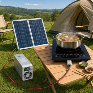 Cuisinière à induction portable, capteur tactile, 9 niveaux de puissance, fonctions de cuisson multiples, 750W/1500W, haute puissance, haute qualité, pour la maison, KI04001 - Product Image 1