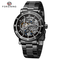 Nouveauté Montres de forme ronde à la mode Logo personnalisé Montres de luxe pour hommes Montre populaire Globe Montre Forsining Mécanique automatique