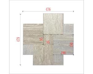 Pannello Murale in Marmo 3D dal Design Moderno, Lastra in Marmo Intagliata con Scanalature Diritte, Impermeabile, per Camera <span class=keywords><strong>da</strong></span> Letto, Doccia, TV - Product Image 3