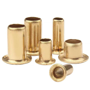 Rivets à œillets creux en laiton, fabrication directe d'usine, rivets tubulaires sur mesure pour sacs en cuir, chaussures, accessoires en toile et quincaillerie. - Product Image 1