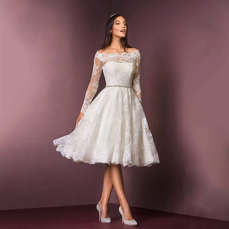 Lorie — robe de mariée courte avec corset, vêtement de mariage, 2019