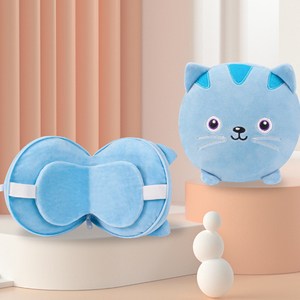 หมอนผ้ากำมะหยี่รูปแพนด้าแบบ2อิน1สำหรับการนอนหลับสบาย - Product Image 3
