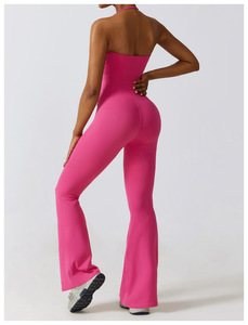 Combinaison et body de sport personnalisée et décontractés pour femmes à séchage rapide évasés nude <span class=keywords><strong>Micro</strong></span> <span class=keywords><strong>Yoga</strong></span> grande taille pour les sports et le fitness - Product Image 4