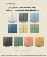 Carreaux de céramique vitrifiés faits à la main de luxe, 125x125mm, 10mm d'épaisseur, texture imitation pierre mate, résistants aux acides et antidérapants pour