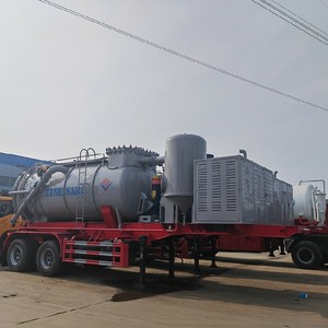 2 Axles 20m3 Steel Sewage Suction Vacuum Trailer 22000L Toilet Sucker Semi-Trailer Drain Clean - Product Image 4