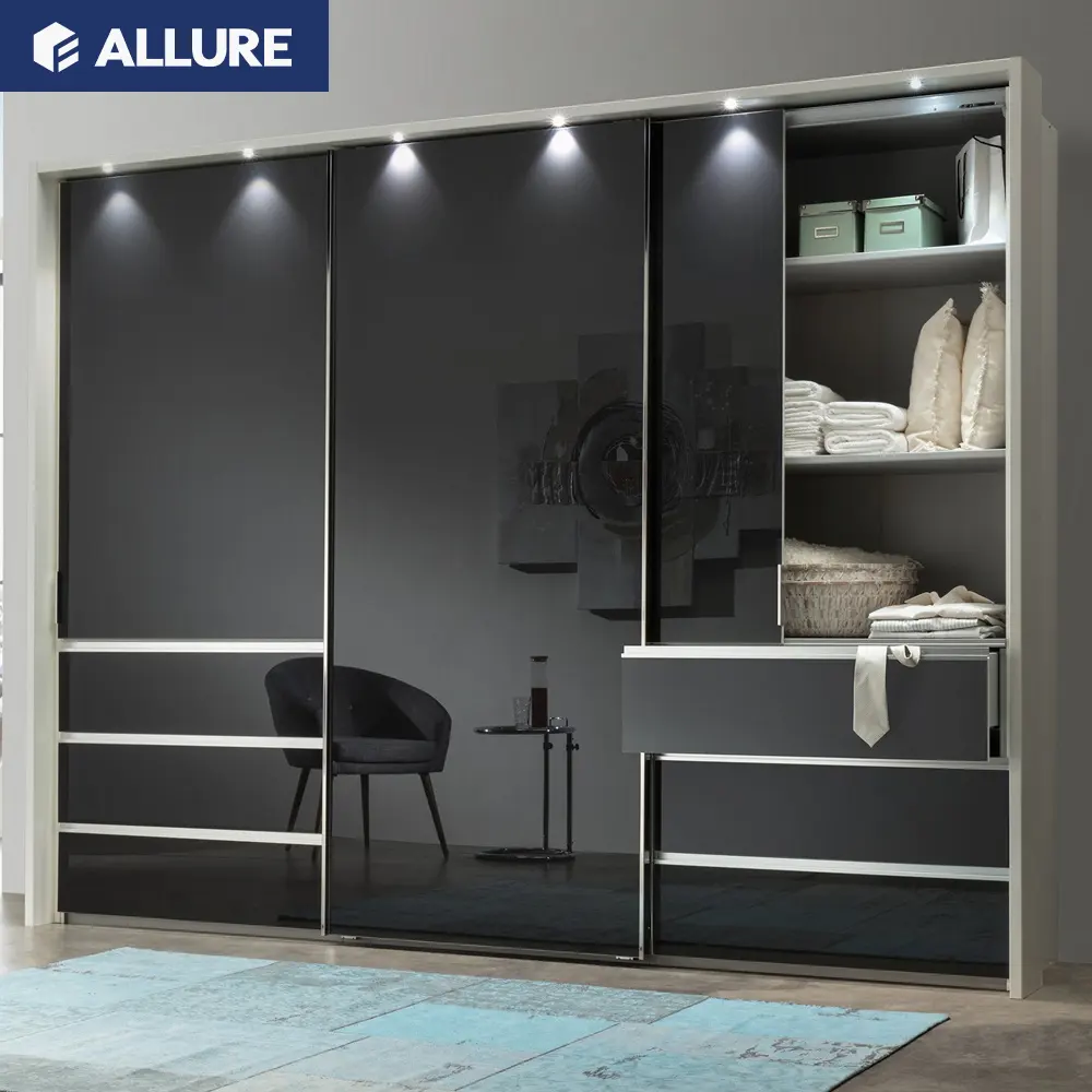 Allure ห้องนั่งเล่น3ประตู2ลิ้นชักไม้เฟอร์นิเจอร์ห้องนอนยาวจับตู้เสื้อผ้า Tv Room