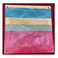 Bâche en plastique PE imperméable de couleur rose durable pour l'extérieur avec œillets