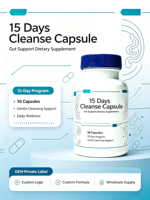 Capsules de nettoyage intestinal de 15 jours, complément alimentaire, capsules de nettoyage à base de plantes, OEM ODM, étiquette privée