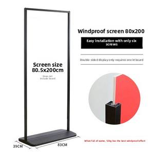 Expositor Rectangular <span class=keywords><strong>de</strong></span> Aleación <span class=keywords><strong>de</strong></span> Aluminio 80X180, Panel Publicitario <span class=keywords><strong>de</strong></span> Instalación Rápida, Tipo Puerta, Vertical, <span class=keywords><strong>de</strong></span> Pie - Product Image 5
