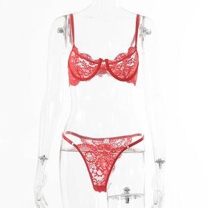 Ensemble de lingerie sexy en dentelle trois pièces pour femme, populaire hors ligne, livraison possible en nom de client - Product Image 6