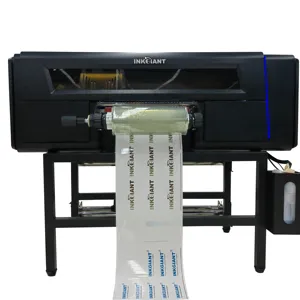 Yeni tip A3 boyutu 30cm UV DTF yazıcı altı renk vernik yazıcı laminasyon ile tek bir makinede