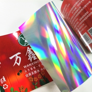 Tùy Chỉnh In Laser BOPP Tự Dính Cuộn Logo Glossy Nhiều Lớp Pill Chum <span class=keywords><strong>Seal</strong></span> Sticker Không Thấm Nước Xô Chai Nước Nhãn - Product Image 6