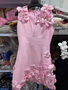 <span class=keywords><strong>Robe</strong></span> d'été BD1971 pour femme, turquoise, taille naturelle, mini, coupe trapèze, col en V, sans bretelles, écologique, respirante, avec fermetures éclair - Product Image 2