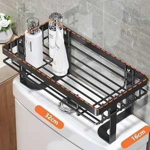 Miễn phí khoan với hookless Sticker 3 tầng hai lớp nhà vệ sinh phòng tắm Phụ kiện Lưu trữ Organizer giá kệ - Product Image 6