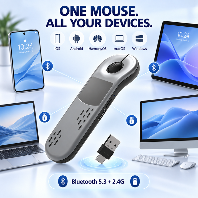 Universal Air Mouse 53 Wireless Laser Presenter 24G Handheld Touchpad Remote for Multiple Devices Systems