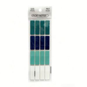 Onglets d'indexation multiformes bleu-vert dégradé, autocollants, marque-pages, papeterie de bureau, classification de documents - Product Image 2