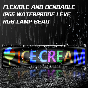 บอร์ดข้อความ LED RGB แบบพกพาแบบบางพิเศษหน้าจอโฆษณาที่ยืดหยุ่นสำหรับร้านค้าปลีกการเลื่อนแบบธุรกิจบริการตนเอง - Product Image 6