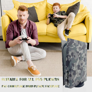 Carcasas de Repuesto para <span class=keywords><strong>Sony</strong></span> Playstation 5, Diseño Camuflaje Gris, Placa Lateral de Repuesto, Carcasa Protectora Rígida para Juegos - Product Image 2