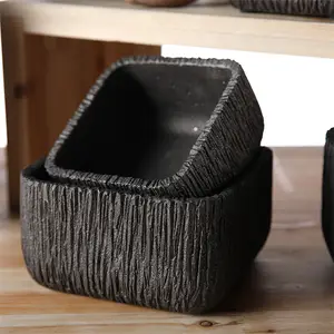 Matte estilo moderno interior potes suculentas moldes de concreto ao ar livre/pátio varanda decorativa vaso de plantas de cimento para decoração de jardim