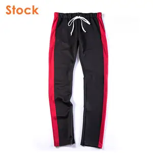 Clothing Suppliers Men Stripe Plain Track Pants With Ankle Zippers