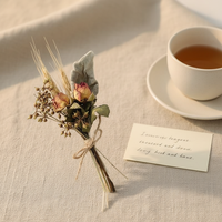 Cadeau artisanal pour boîte aux lettres, fleurs séchées, mini fleurs préservées, décoration d'intérieur, bouquet bohème pour demoiselle d'honneur, mariage, longue durée, 3-5 ans