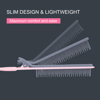 Coupe de cheveux Partition Peigne Clip détachable Brosse à cheveux Distribuer Peigne à queue pointue Peigne à queue de souris résistant aux hautes températures