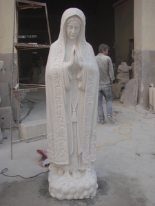Vente en gros à prix réduit, statue de la Vierge Marie en marbre blanc naturel, statue religieuse en pierre catholique, statue de la Sainte Mère, statue de la Sainte Marie, statue de la Sainte Grâce - Product Image 5