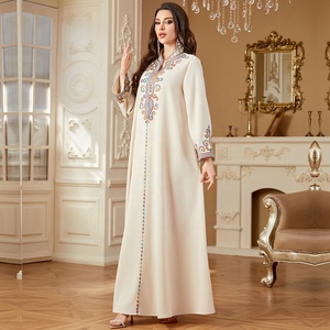 Ramadan musulmano ricamato abito largo Abaya 2025 medio oriente arabo marocco Dubai <span class=keywords><strong>elegante</strong></span> <span class=keywords><strong>caftano</strong></span> Eid Islam Jalabiya <span class=keywords><strong>caftano</strong></span> - Product Image 4