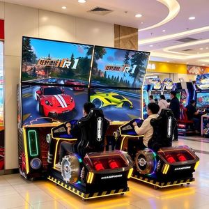 Machine de jeu de course Crazy Drift de 65 pouces, simulateur de conduite pour 2 joueurs, équipement de jeu de course automobile pour centre commercial, salle de jeux - Product Image 3