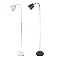 Lámparas de pie para sala de estar, luz de lujo con mesa minimalista, mesita de noche, lámpara de lectura E27, Base de hierro, luces de pie