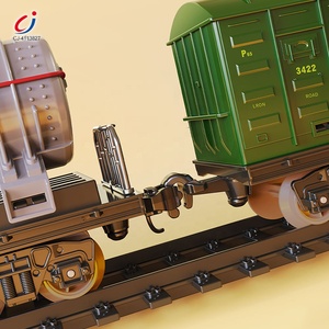 Chengji creativo DIY conjunto de vías de ferrocarril eléctrico modelo simulación inteligente tren clásico juguete con fumar - Product Image 4