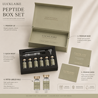 Boîte à flacons personnalisée écologique en papier kraft, vente en gros de flacons de peptides, flacon en verre, échantillon, boîte d'emballage à fermeture magnétique pour 3 ml