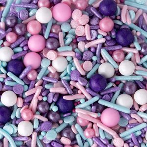 Perlas de Azúcar Comestibles en Colores <span class=keywords><strong>Pastel</strong></span> Rosa, Morado y Azul, Mezcla de Chispas Decorativas Comestibles - Product Image 2